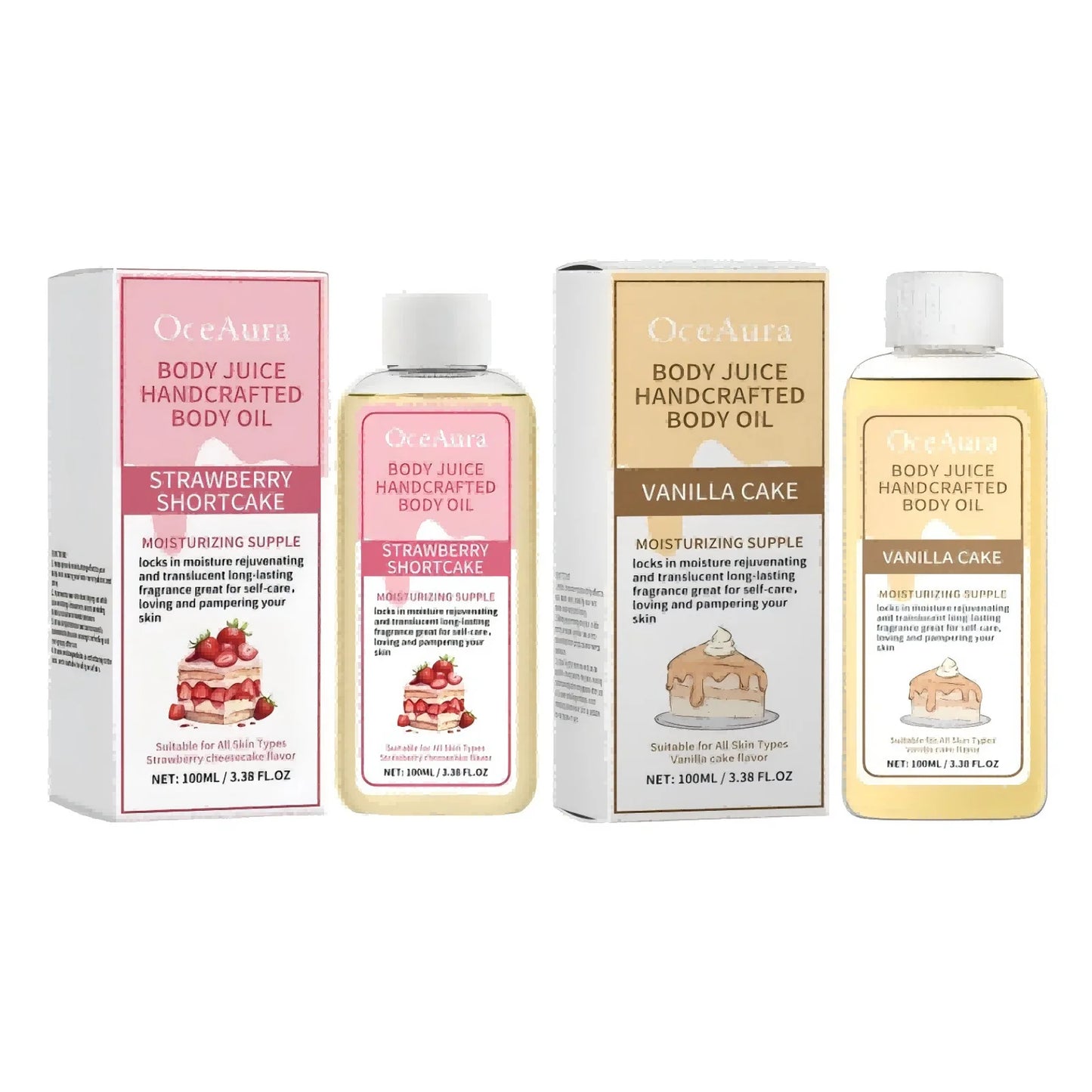 Strawberry Vanilla Body
Oil | Hydrating Glow Fragrance