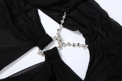 Aura Chain Halter Gown