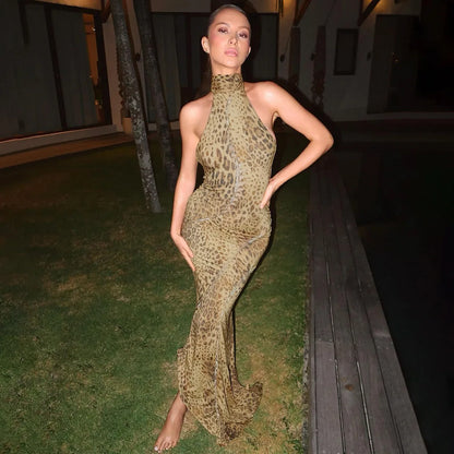 After Dark Leopard Maxi
Dress