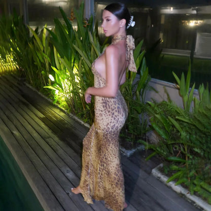 After Dark Leopard Maxi
Dress