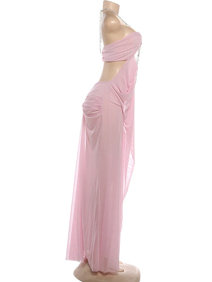 Aura Chain Halter Gown