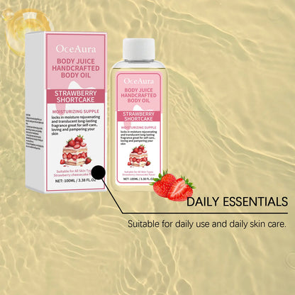 Strawberry Vanilla Body
Oil | Hydrating Glow Fragrance