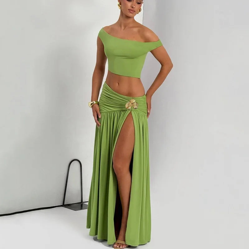 white 2-piece set:
Santorini Slit Two-Piece Set