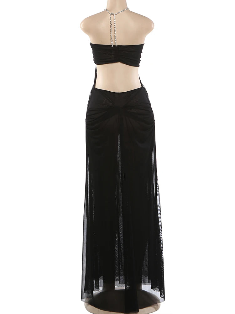 Aura Chain Halter Gown