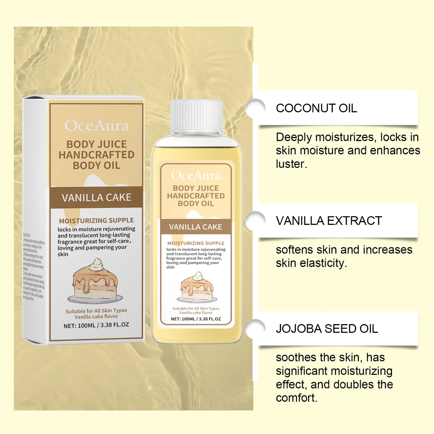 Strawberry Vanilla Body
Oil | Hydrating Glow Fragrance