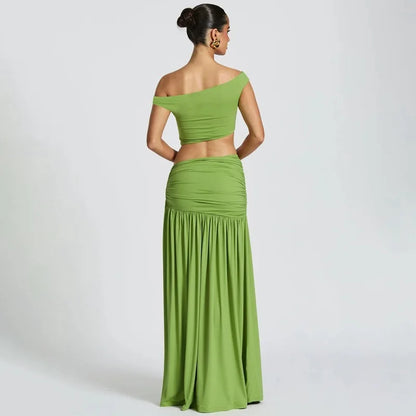 white 2-piece set:
Santorini Slit Two-Piece Set