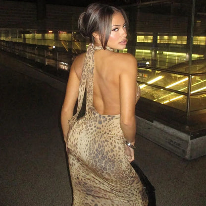 After Dark Leopard Maxi
Dress