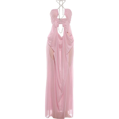 Aura Chain Halter Gown