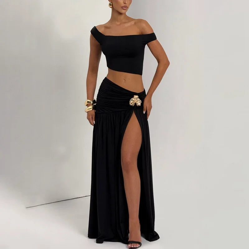 white 2-piece set:
Santorini Slit Two-Piece Set