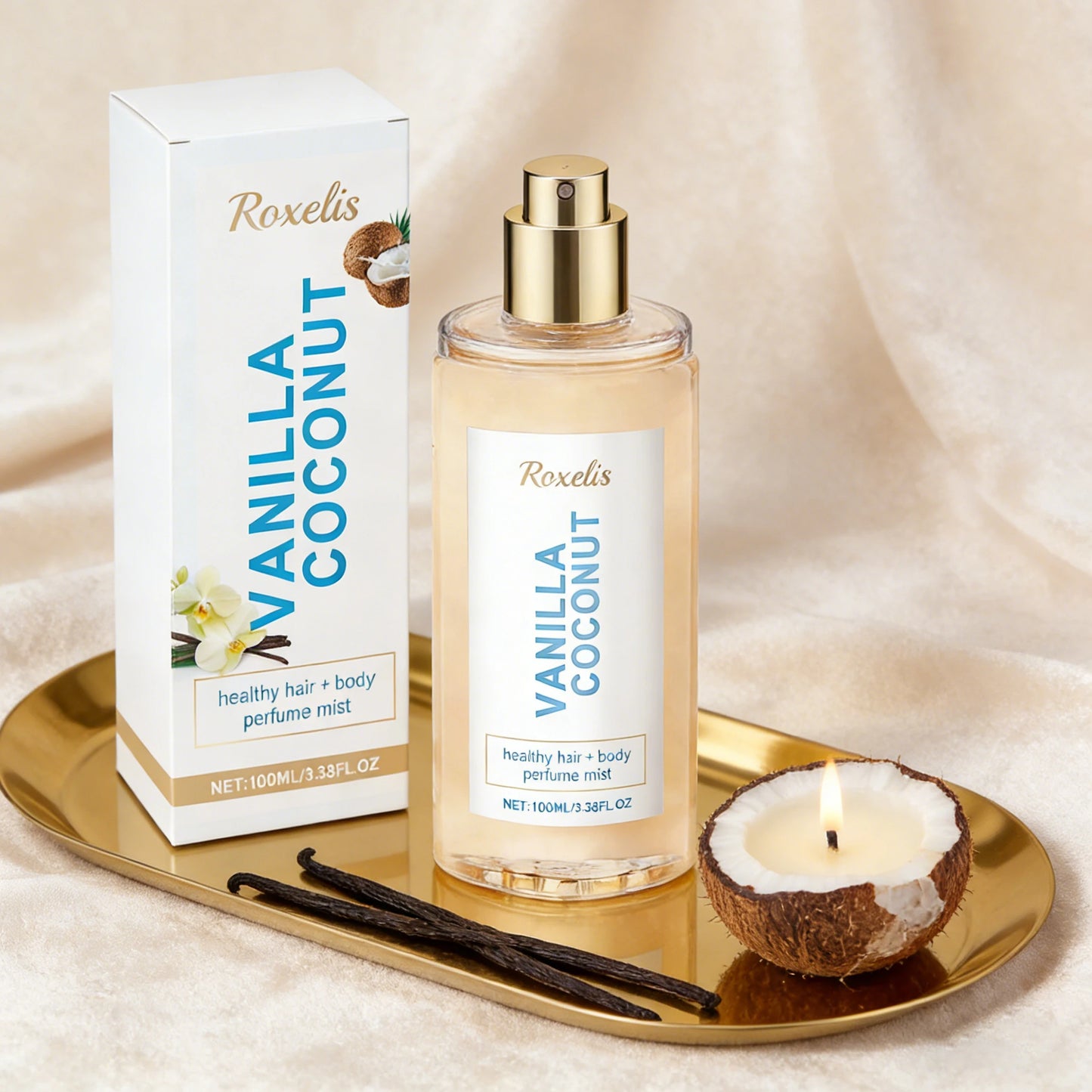 Coconut Vanilla Perfume
Mist | Light Tropical Body
Spray