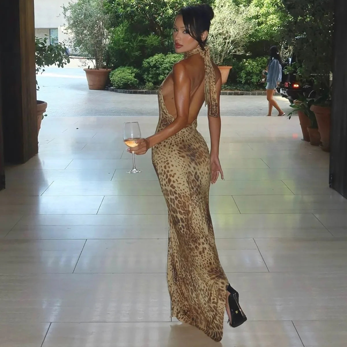 After Dark Leopard Maxi
Dress