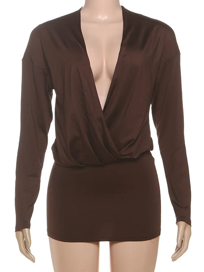 After Hours Deep V Mini
Dress