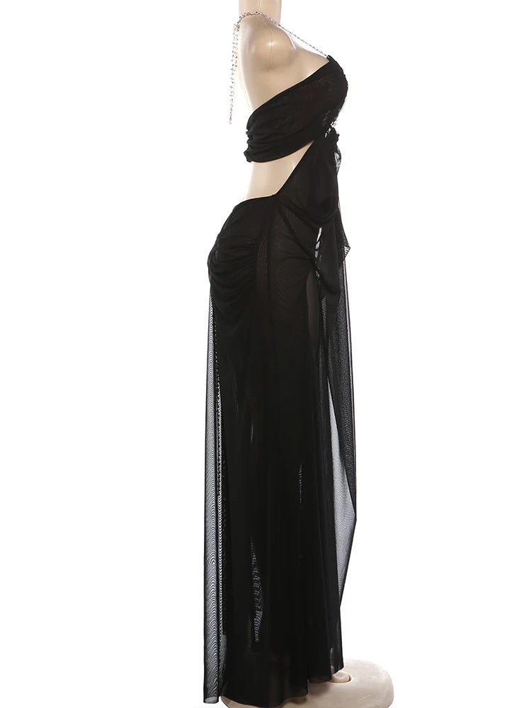 Aura Chain Halter Gown