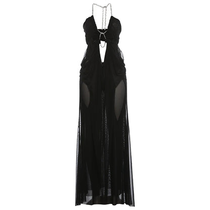 Aura Chain Halter Gown