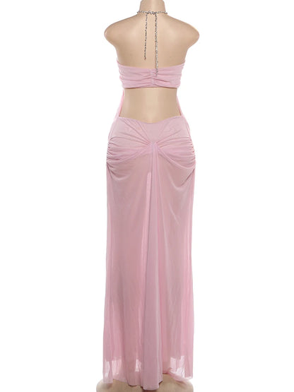 Aura Chain Halter Gown