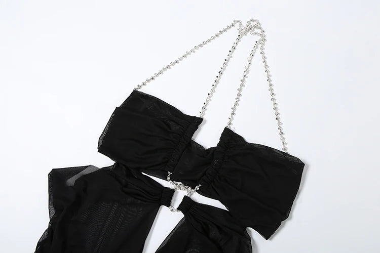 Aura Chain Halter Gown