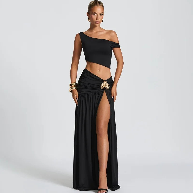 white 2-piece set:
Santorini Slit Two-Piece Set