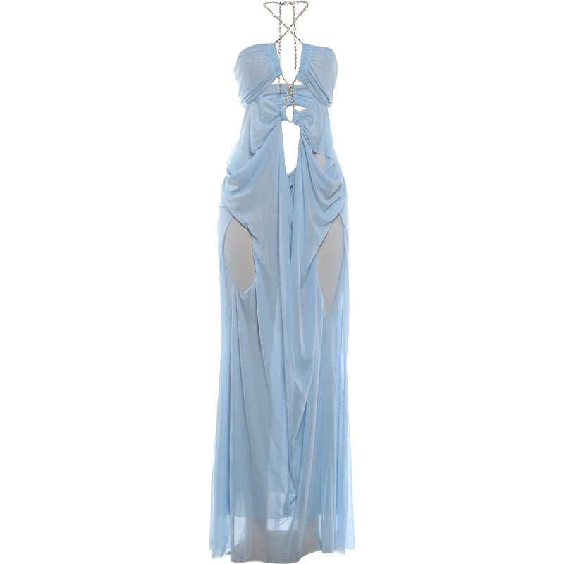 Aura Chain Halter Gown