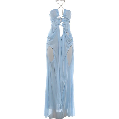 Aura Chain Halter Gown