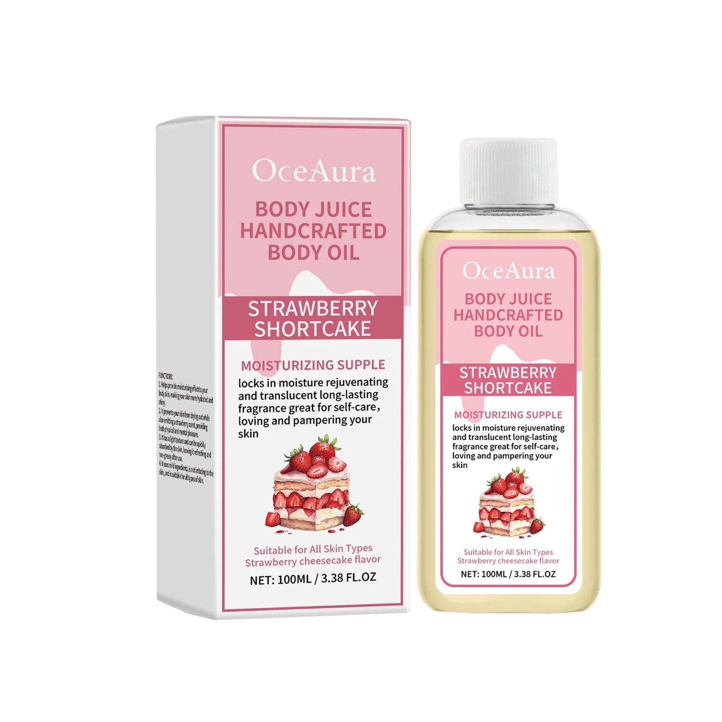Strawberry Vanilla Body
Oil | Hydrating Glow Fragrance