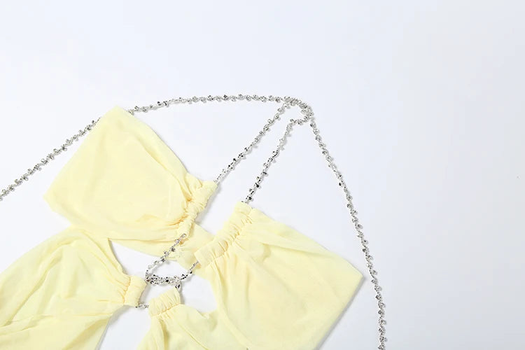 Aura Chain Halter Gown