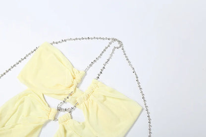 Aura Chain Halter Gown
