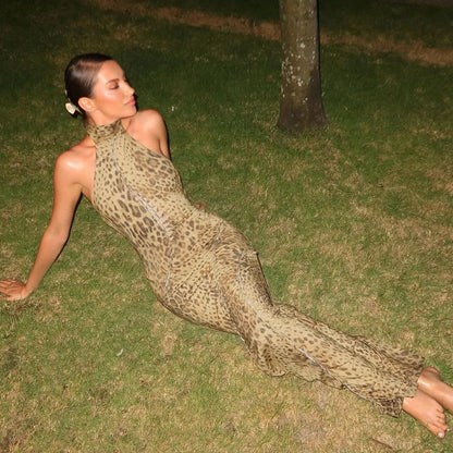 After Dark Leopard Maxi
Dress